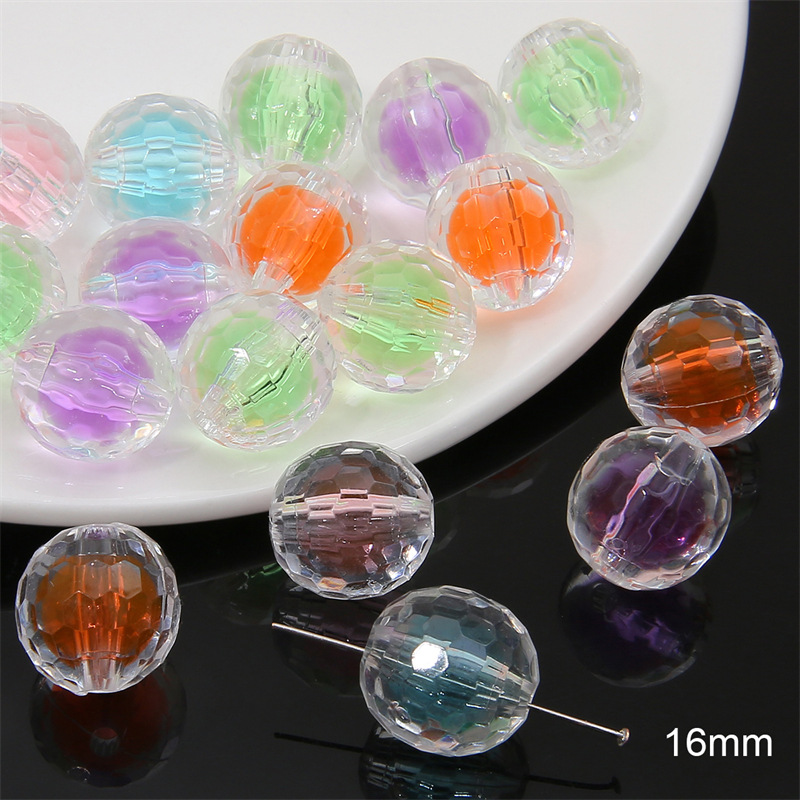 14:Random color mixing section round bead 16mm/ aperture about 2.5mm