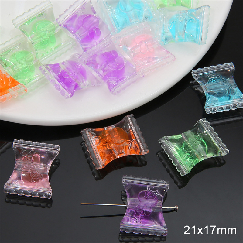 21:Random mixed color candy beads 21x 17mm/ aperture about 3mm