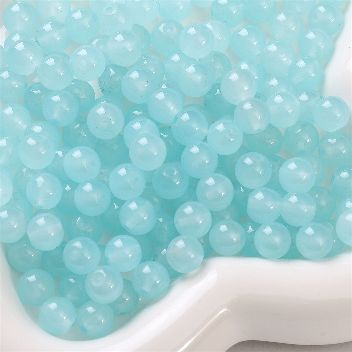 Light blue 4mm/ aperture about 1mm /50pcs