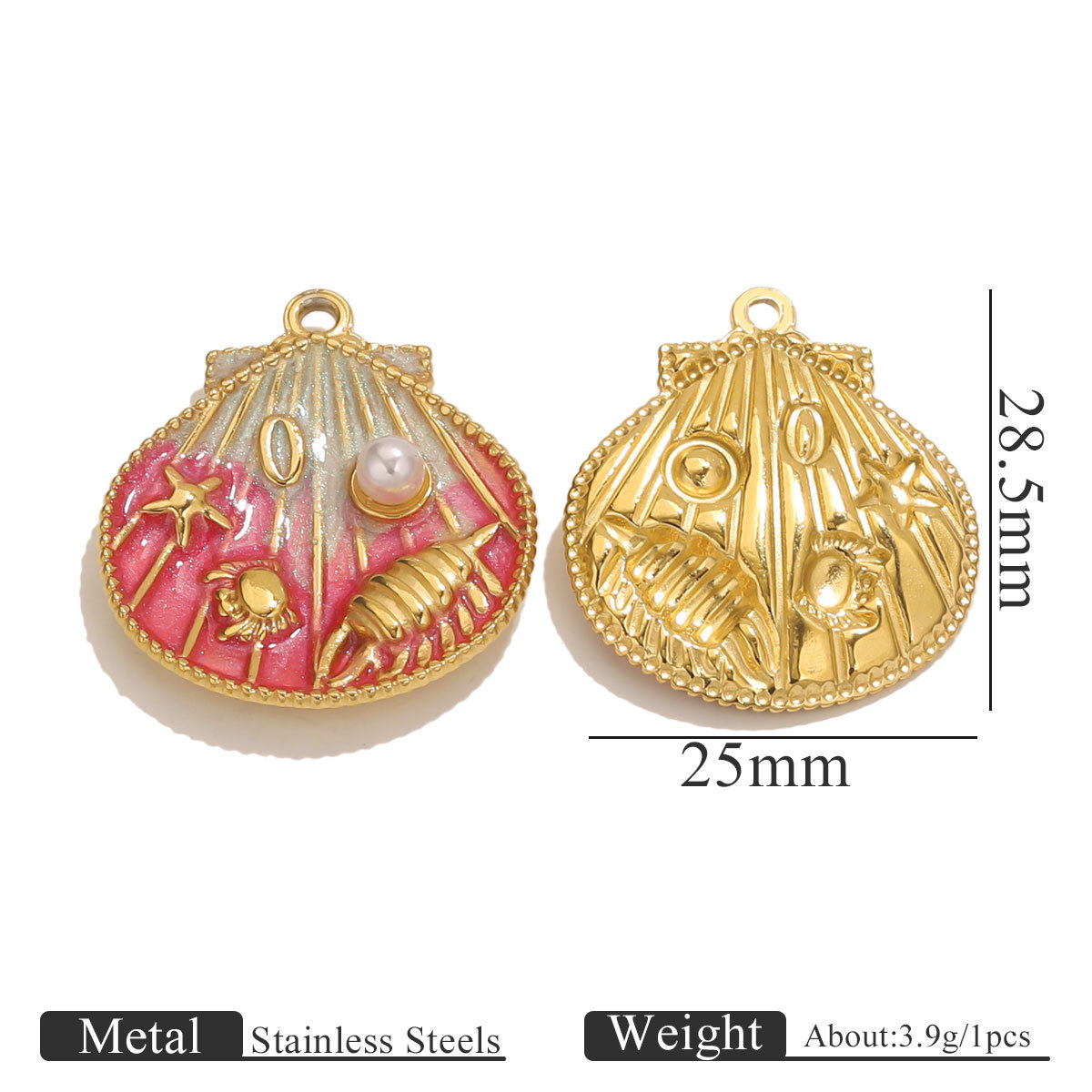 Golden shell oil-drop-rose red
