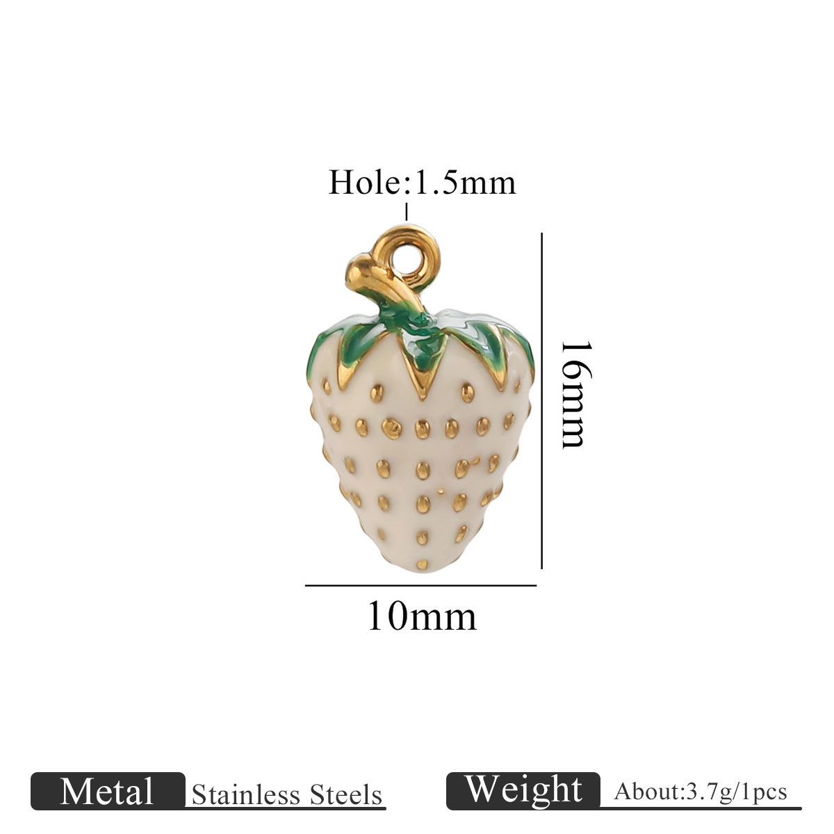 10:Golden dripping white strawberry-large size