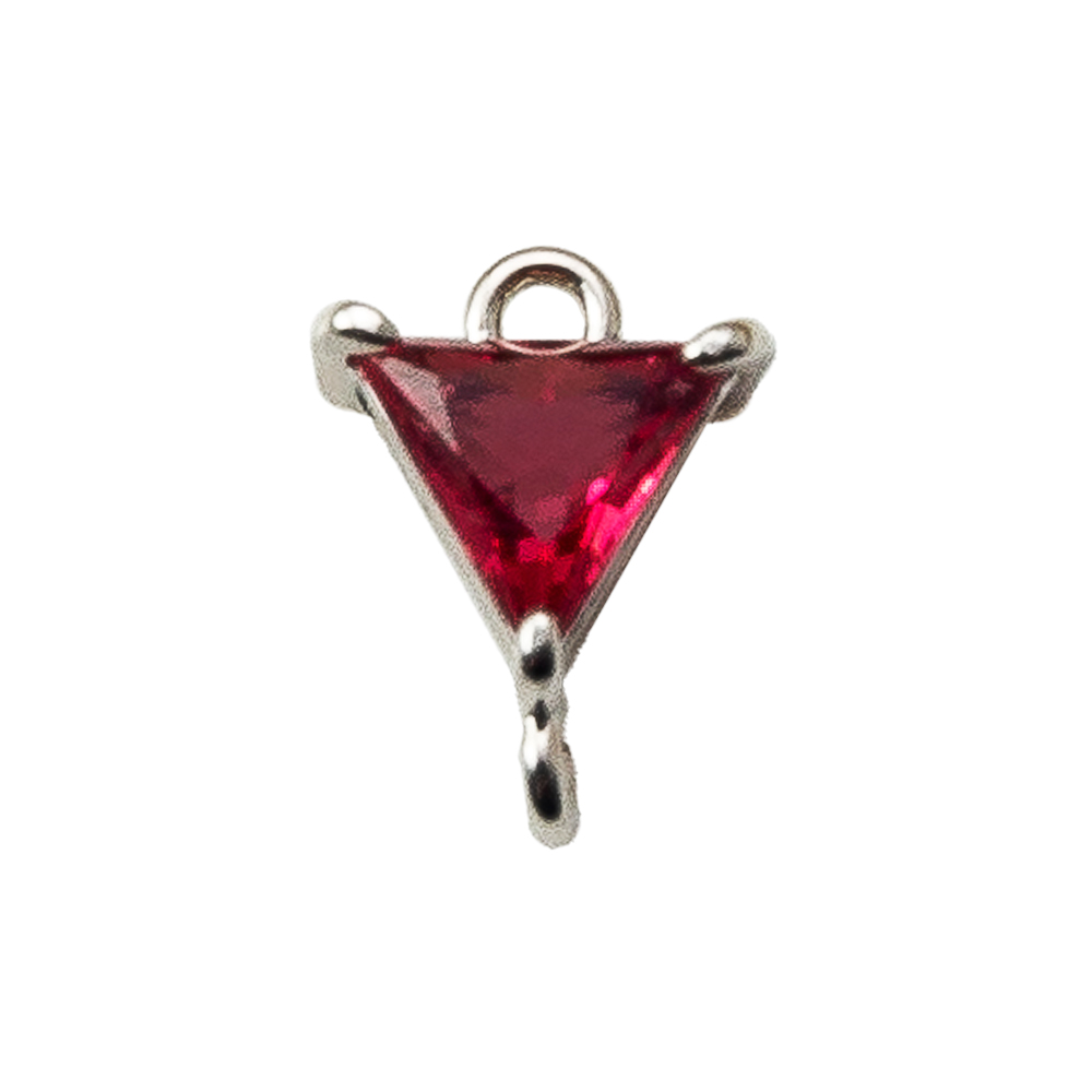 12:The triangular silver-edged red