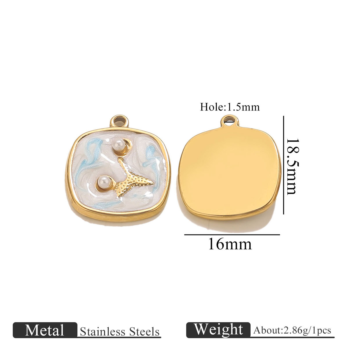 Mermaid - Light blue - white