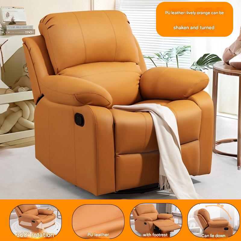 Pu leather lively orange-can be shaken or rotated