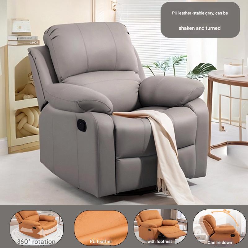 Pu leather calm gray-can be shaken or rotated