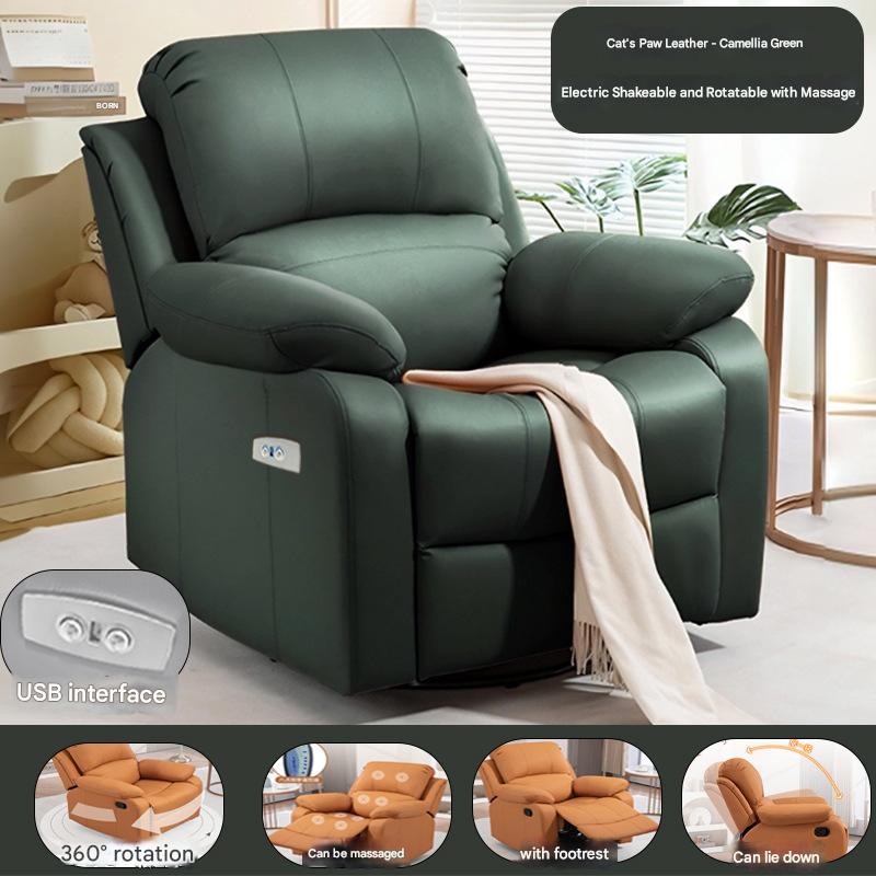 Cat claw skin camellia green-electric shakeable and rotatable with massage