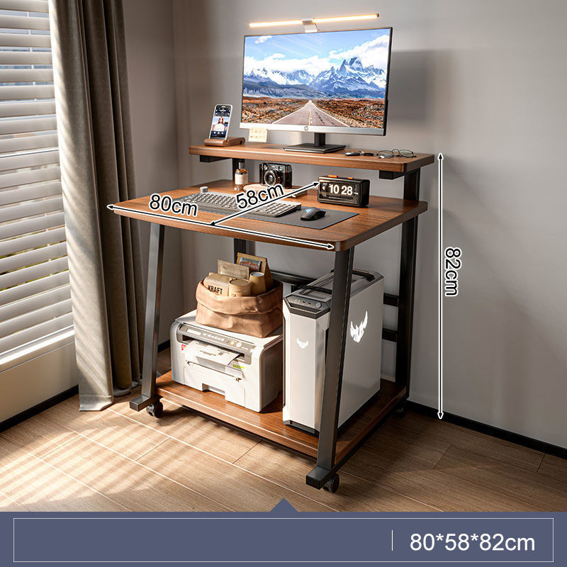 80cm brushed black oak color [upgraded wheeled version]