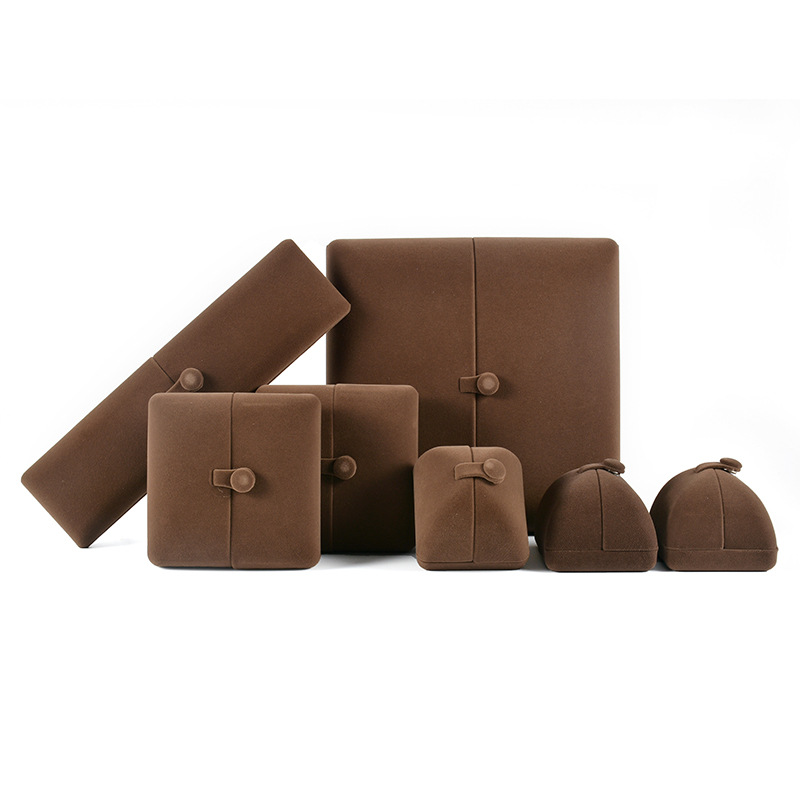 deep coffee color ring box/7*6.5*6cm