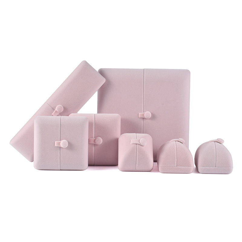 powder pink ring box/7*6.5*6cm