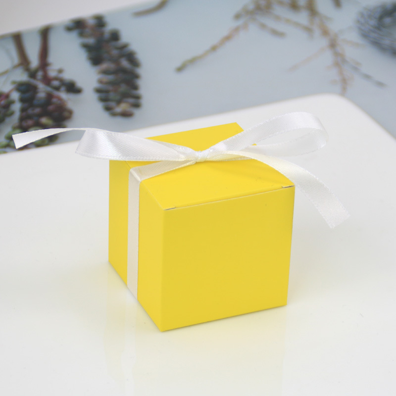 12:Yellow 5.5cm White Ribbon