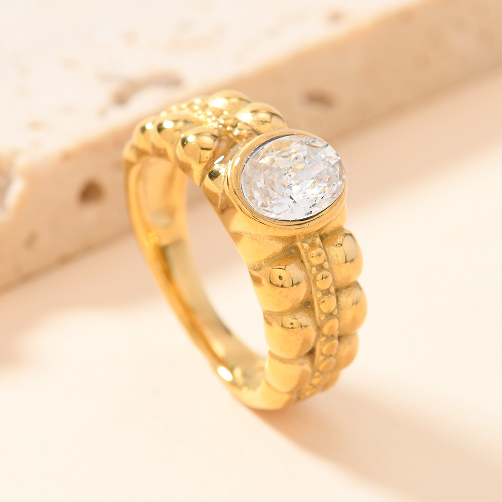 3:Double row of round beads (oval zircon)