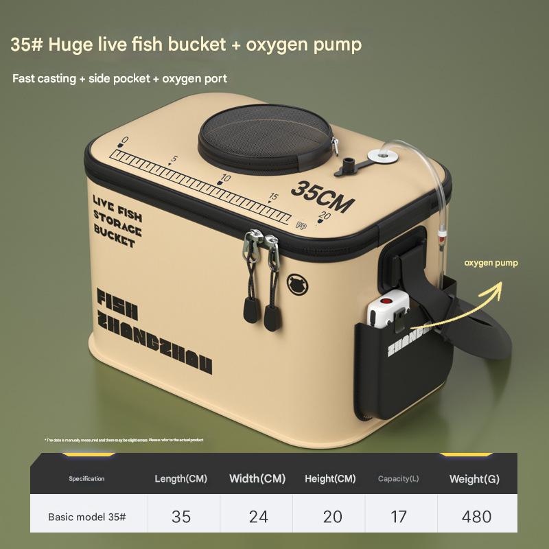 fish bucket 35cm with oxygen pump