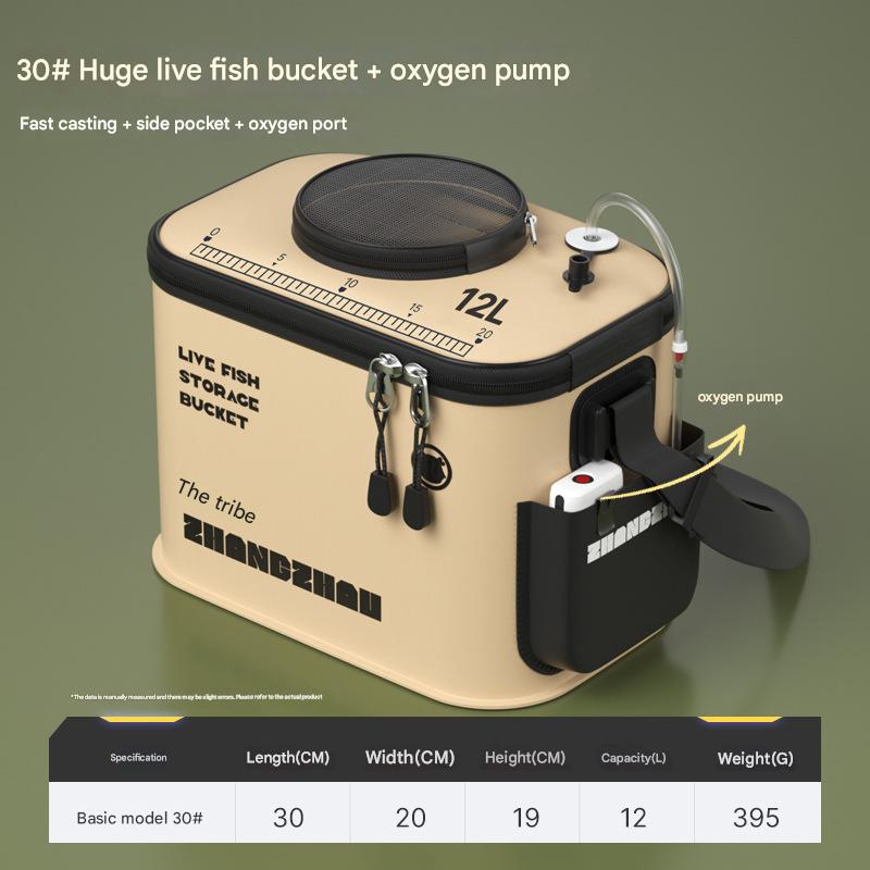 fish bucket 30cm with oxygen pump