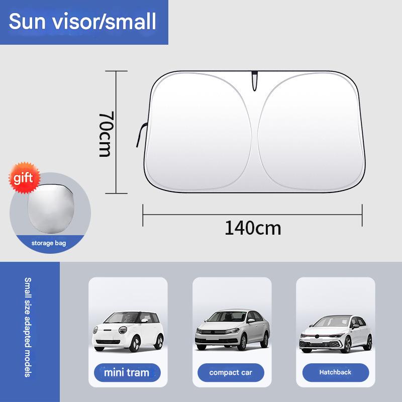 140*70cm titanium silver front guard-small size [suitable for mini/compact/hatchback cars]