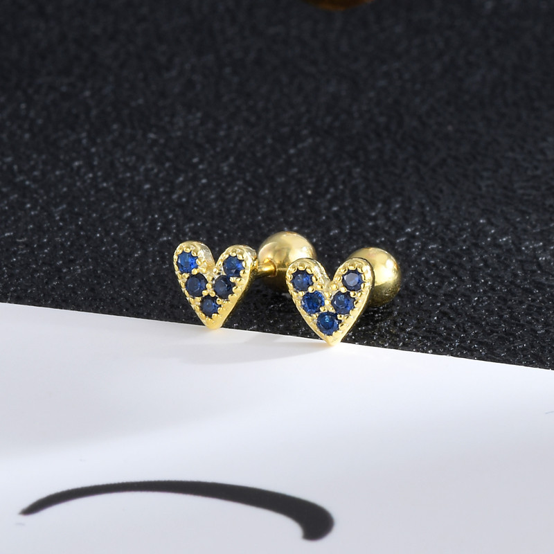 6:Golden blue rhinestone