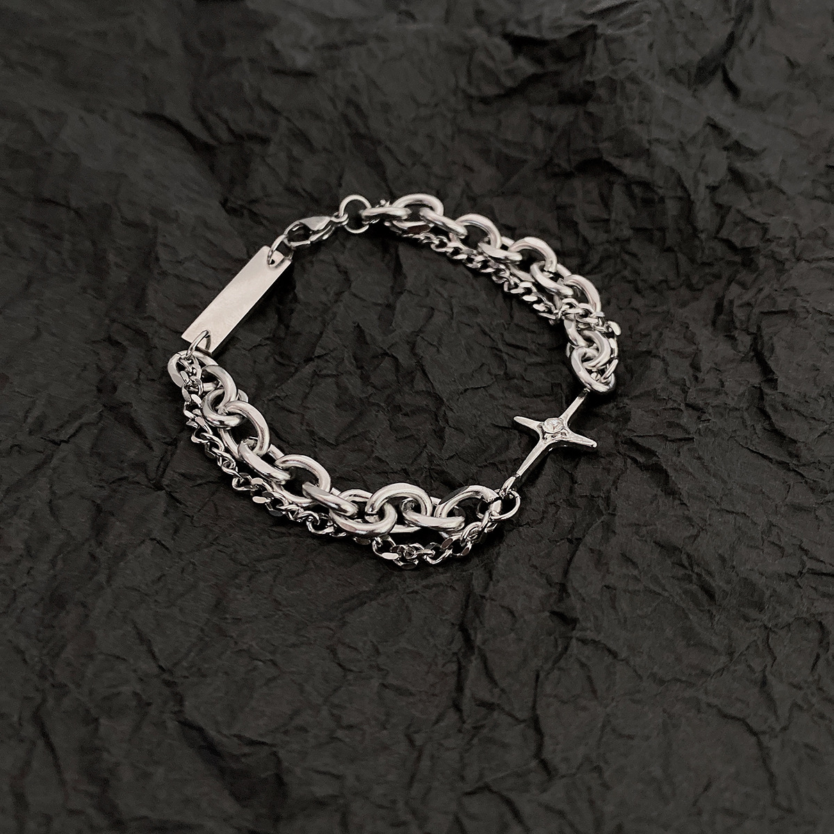 1:Cross square bracelet [chain length 17cm]