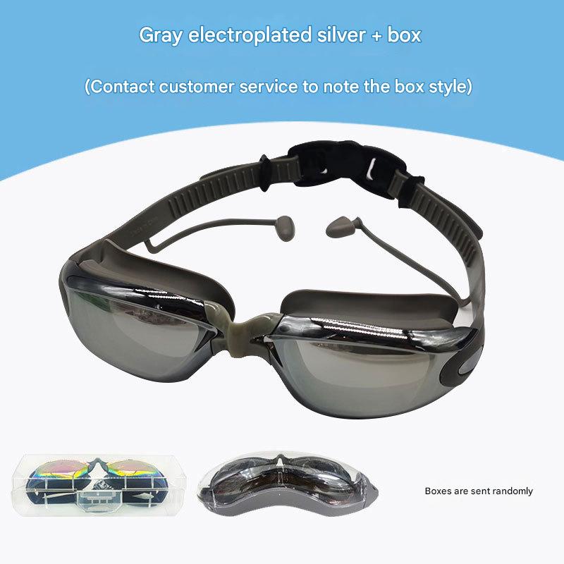 Grey Electroplated Silver Glasses Case