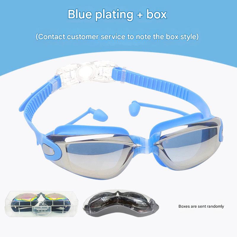 Blue electroplated glasses box