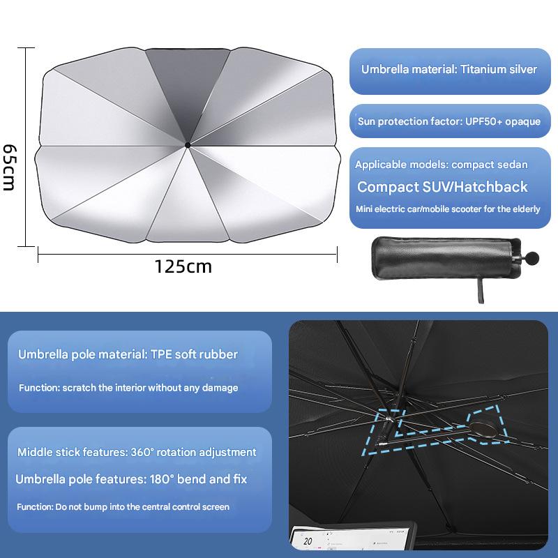 Bent rod sunshade-titanium silver small size (original genuine goods)