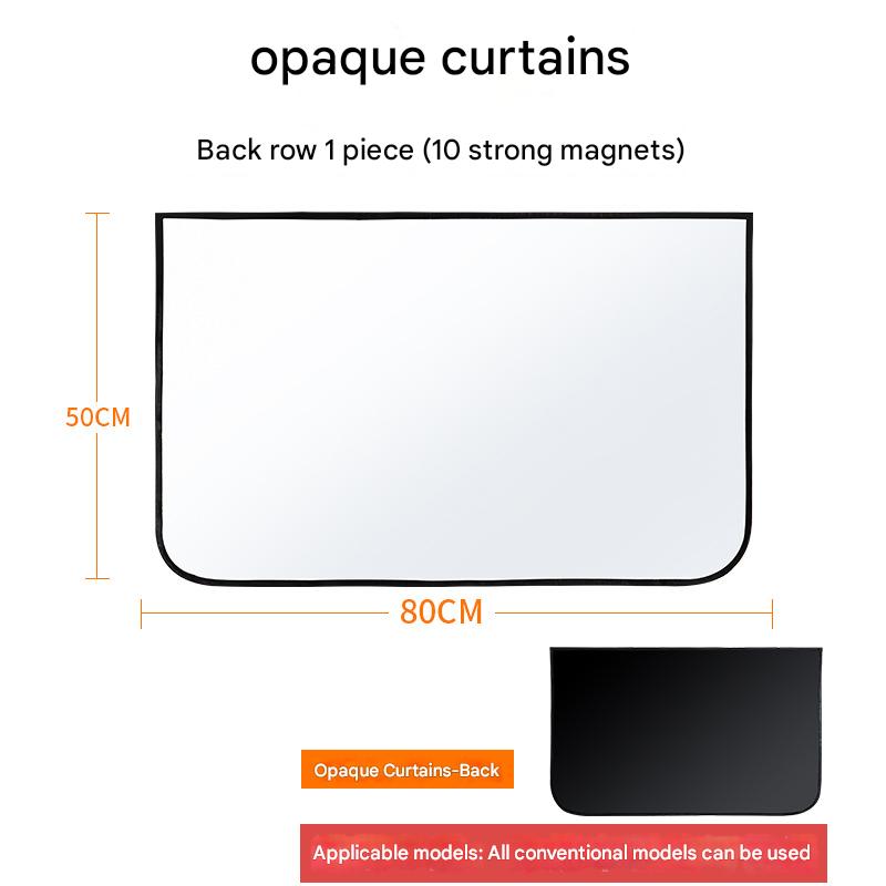 Titanium silver magnetic side curtain-rear universal