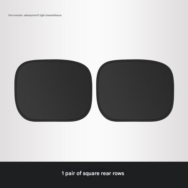 Black rubber electrostatic side shield-rear window assembly