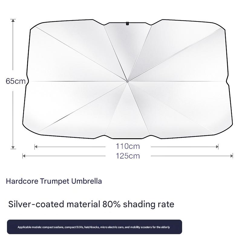 Sunshade-silver coated small size 125*65cm (original genuine goods)