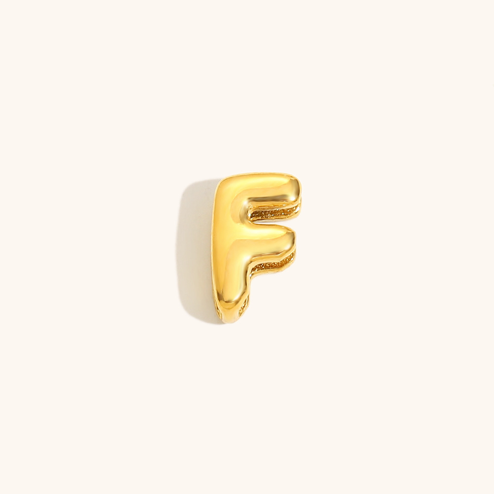 Hollow small letter pendant-gold-f