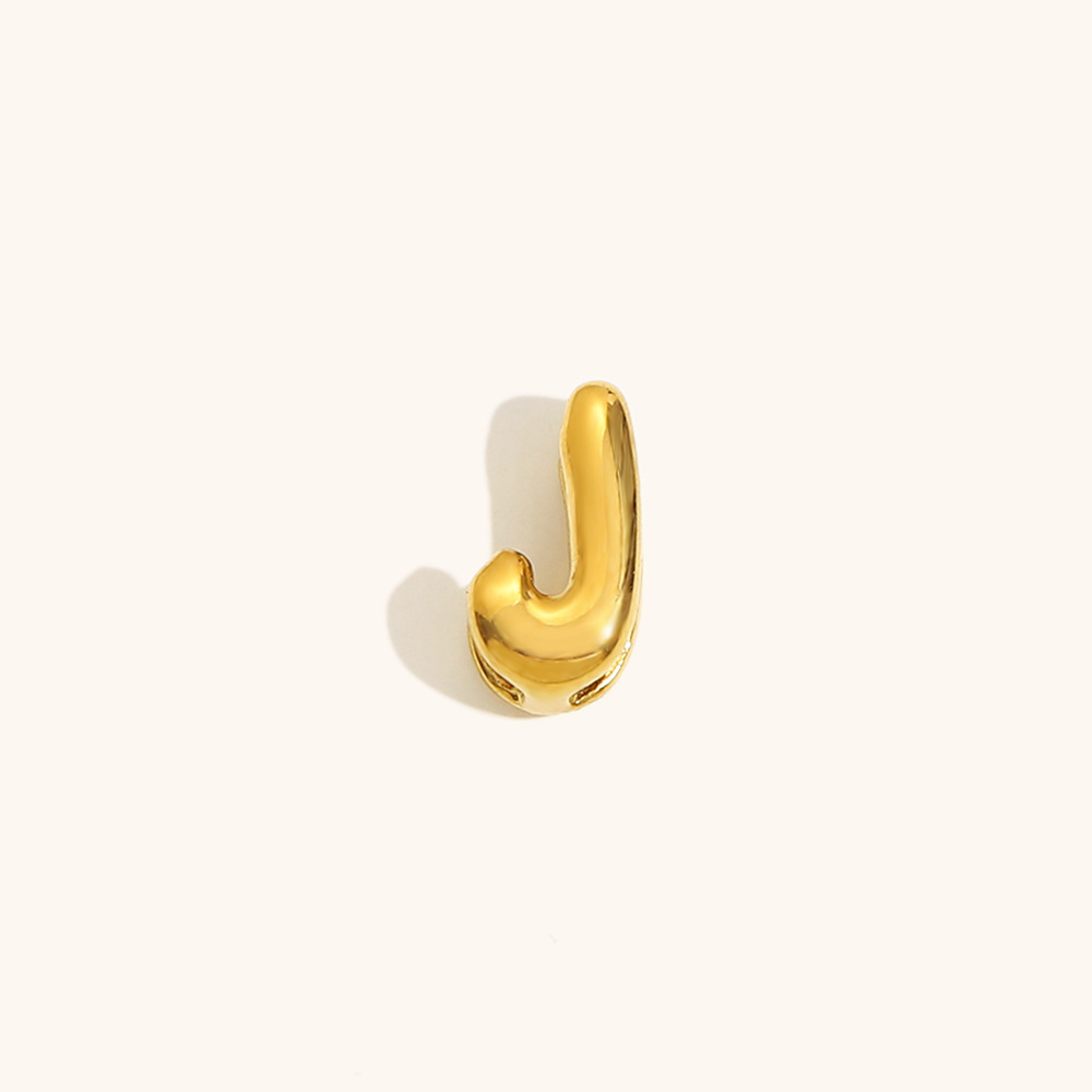 Hollow small letter pendant-gold-j