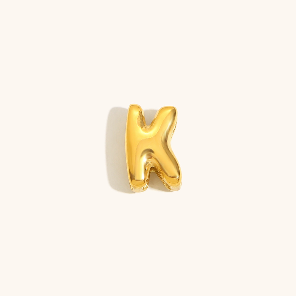 Hollow small letter pendant-gold-k