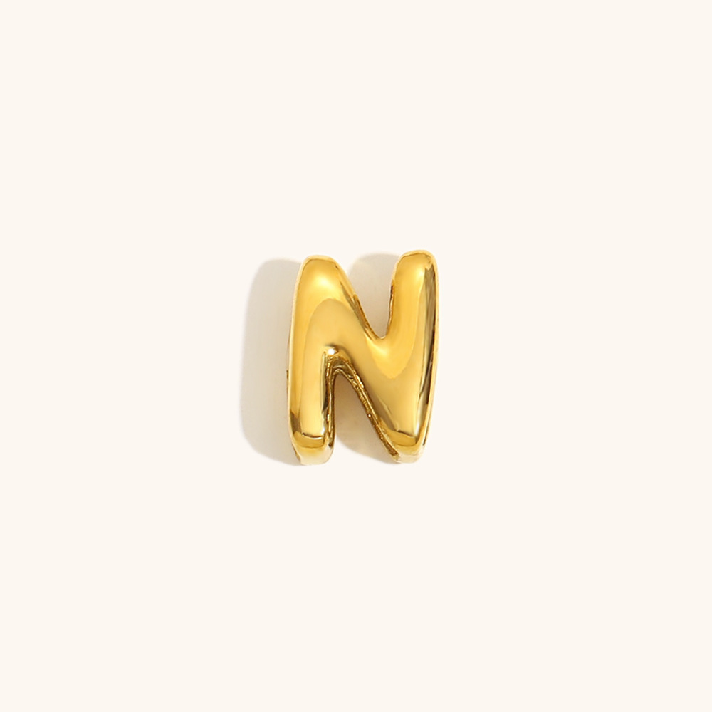 Hollow small letter pendant-gold-n