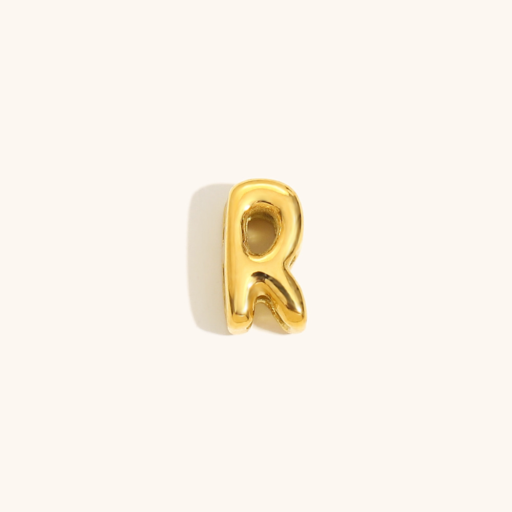 Hollow small letter pendant-gold-r