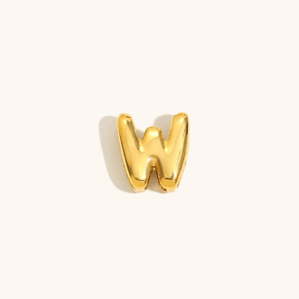Hollow small letter pendant-gold-w