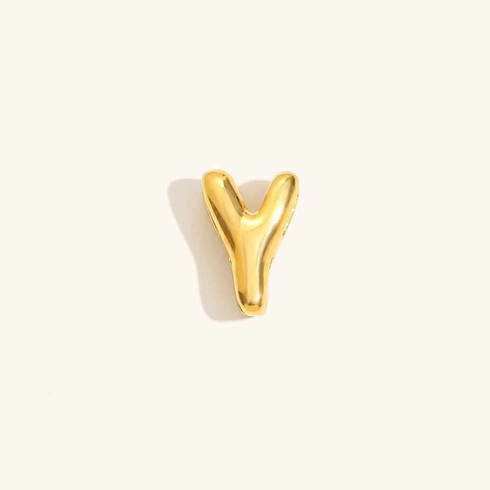 Hollow small letter pendant-gold-y