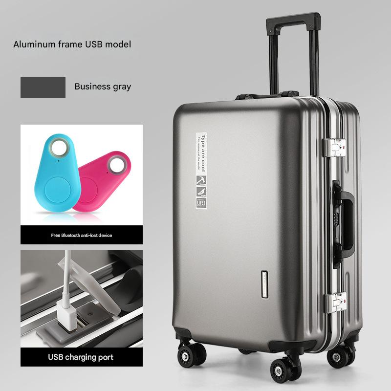 dark gray-anti-lost charging port aluminum frame