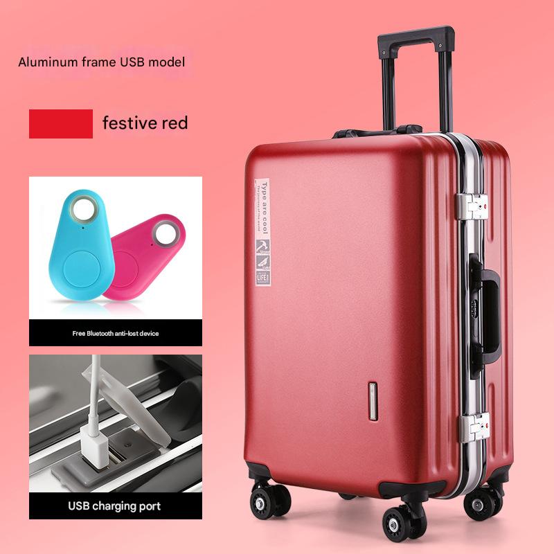 wine red-anti-loss charging port aluminum frame