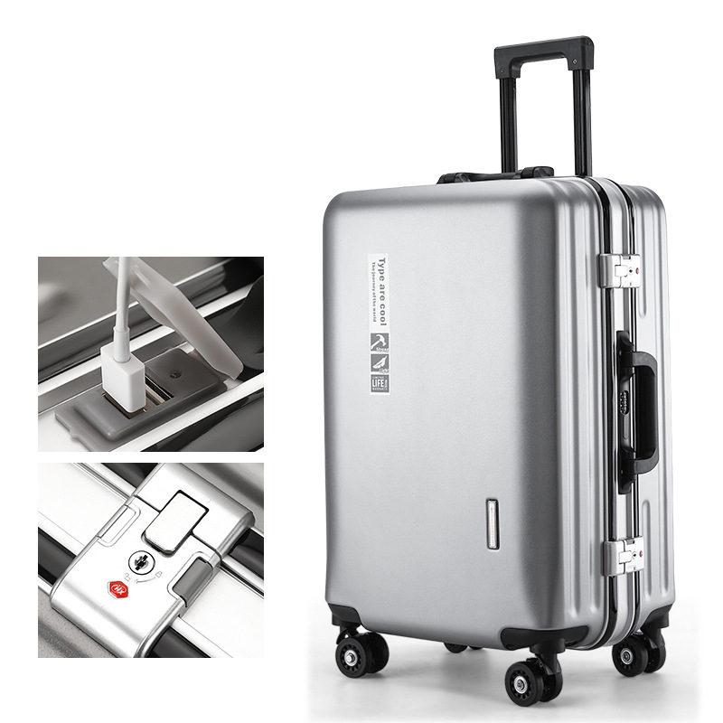 Silver-charging port aluminum frame