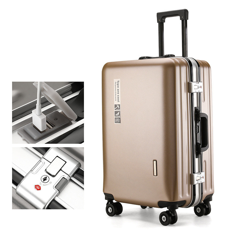 Champagne gold-aluminum frame for charging port