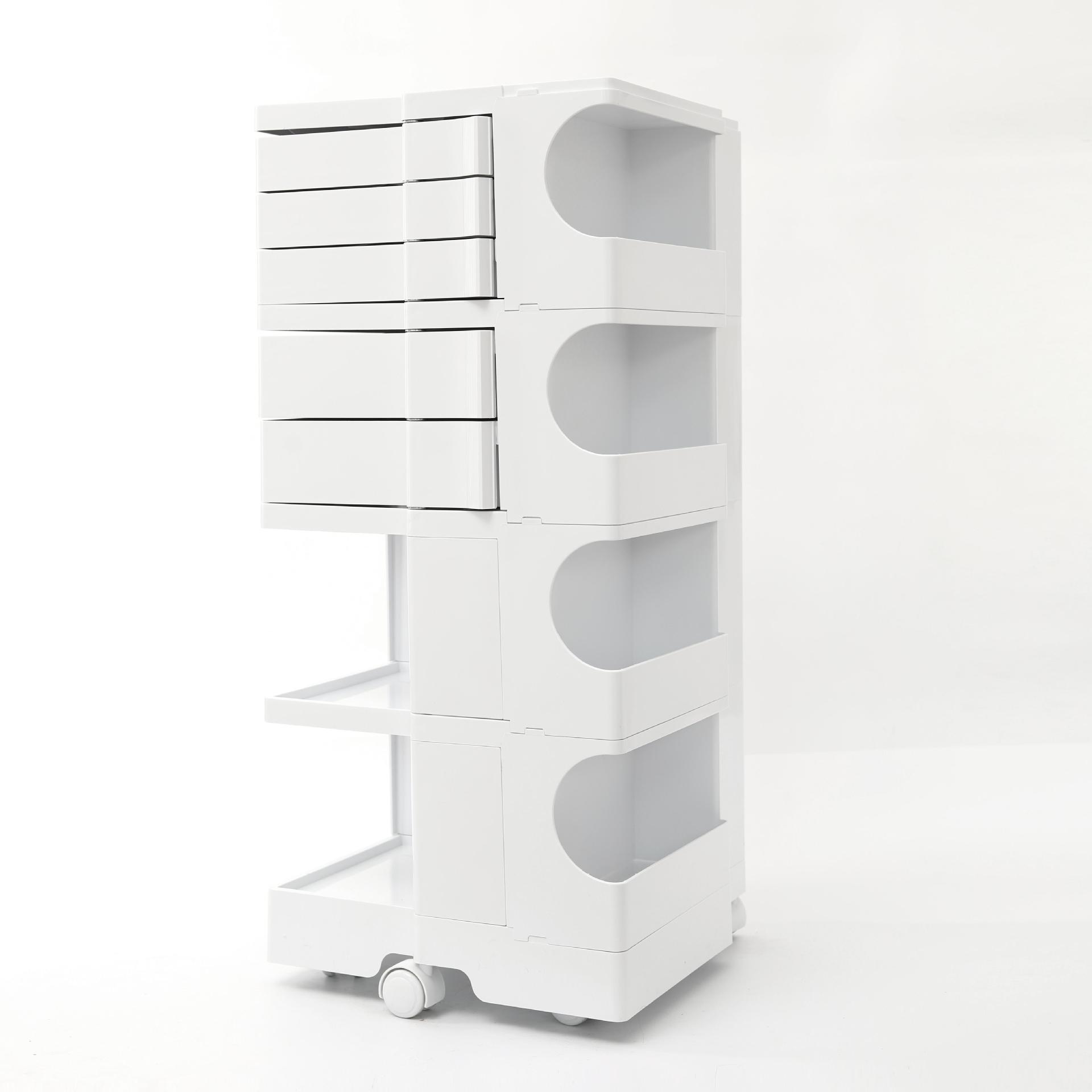 Cool white (4 layers, 5 drawers)