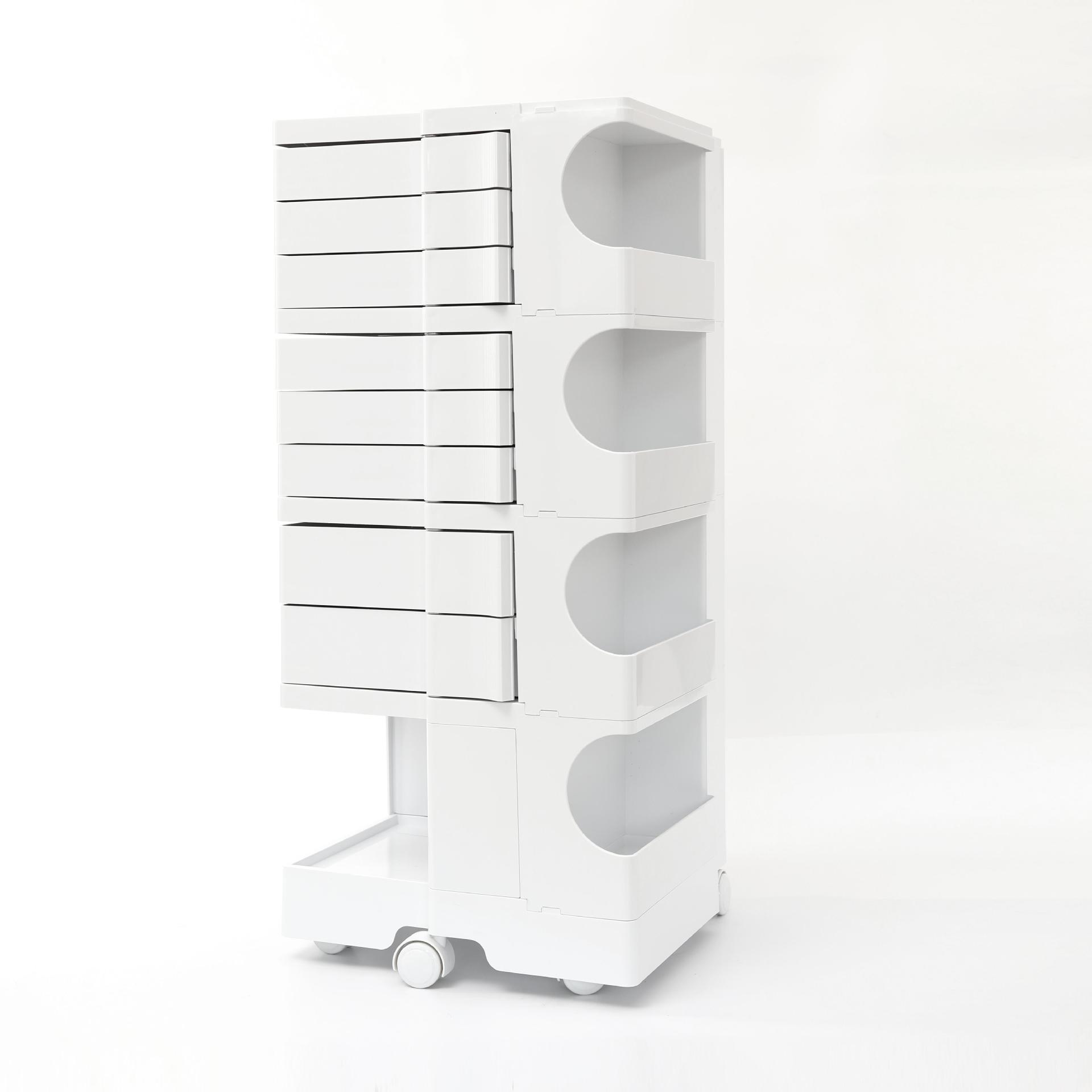 Cool white (4 layers, 8 drawers)