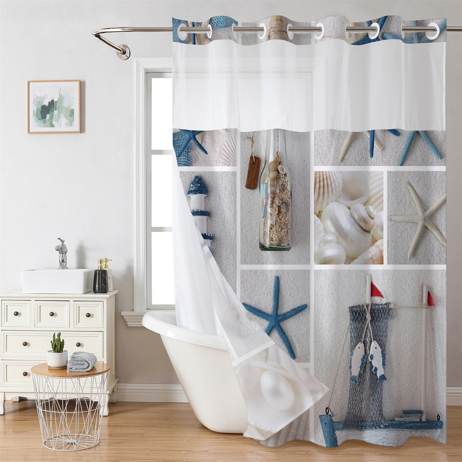 beach starfish fishing net