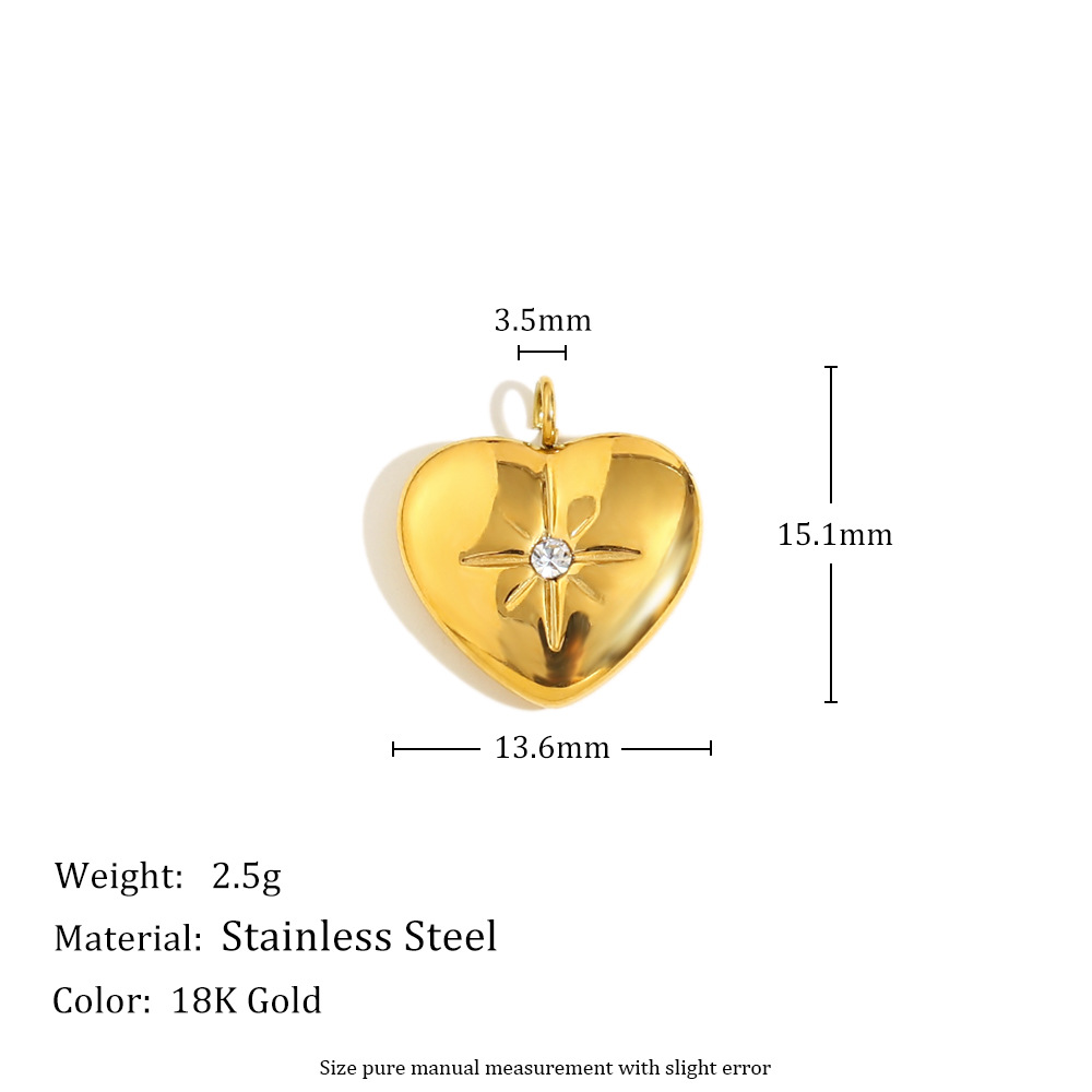 Single dot diamond love pendant-gold