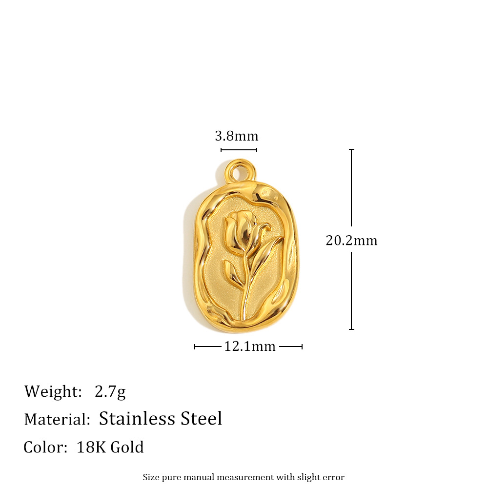 4:Rose pendant-gold