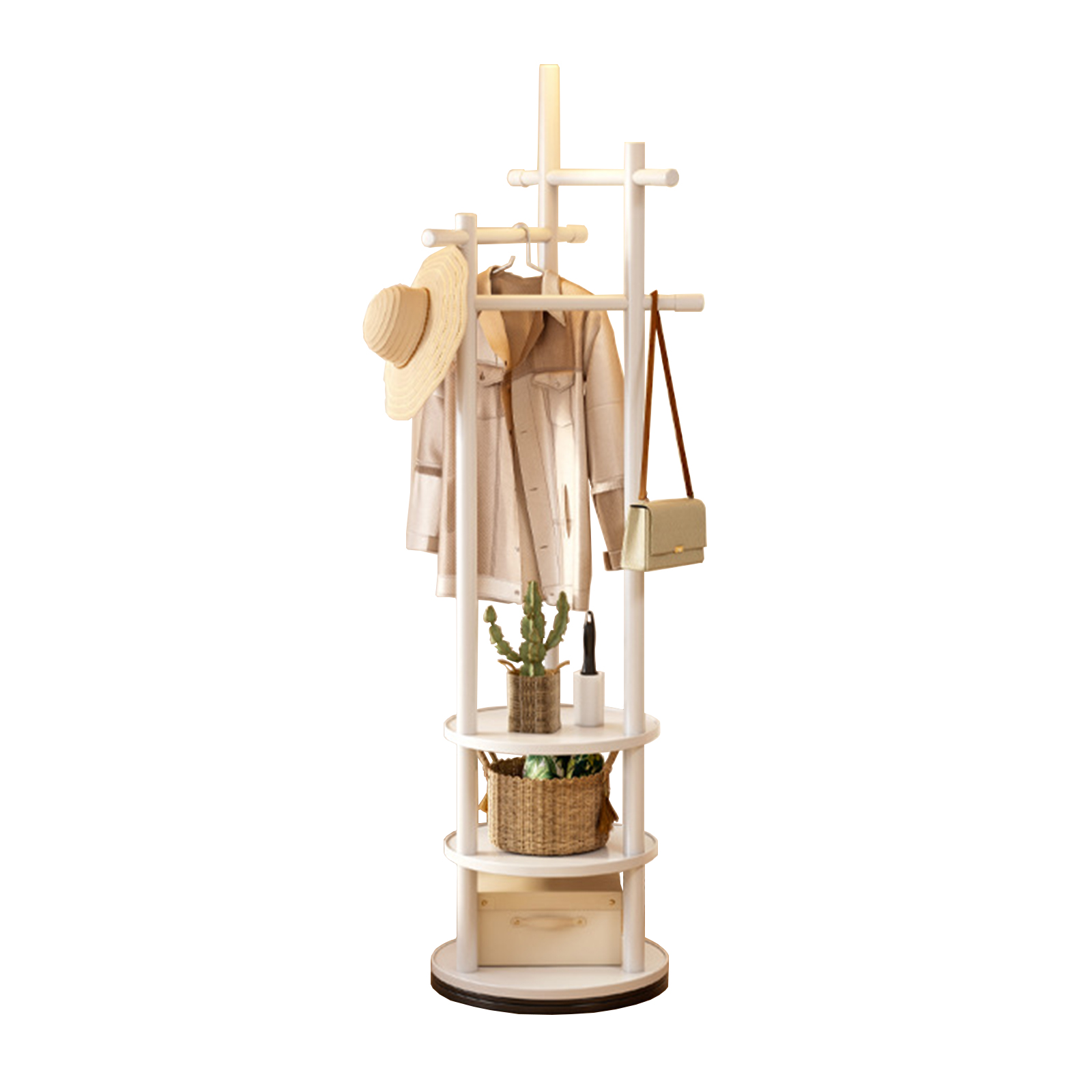 rotating rack white