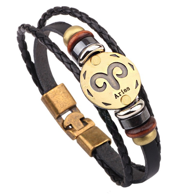 Aries cowhide bracelet