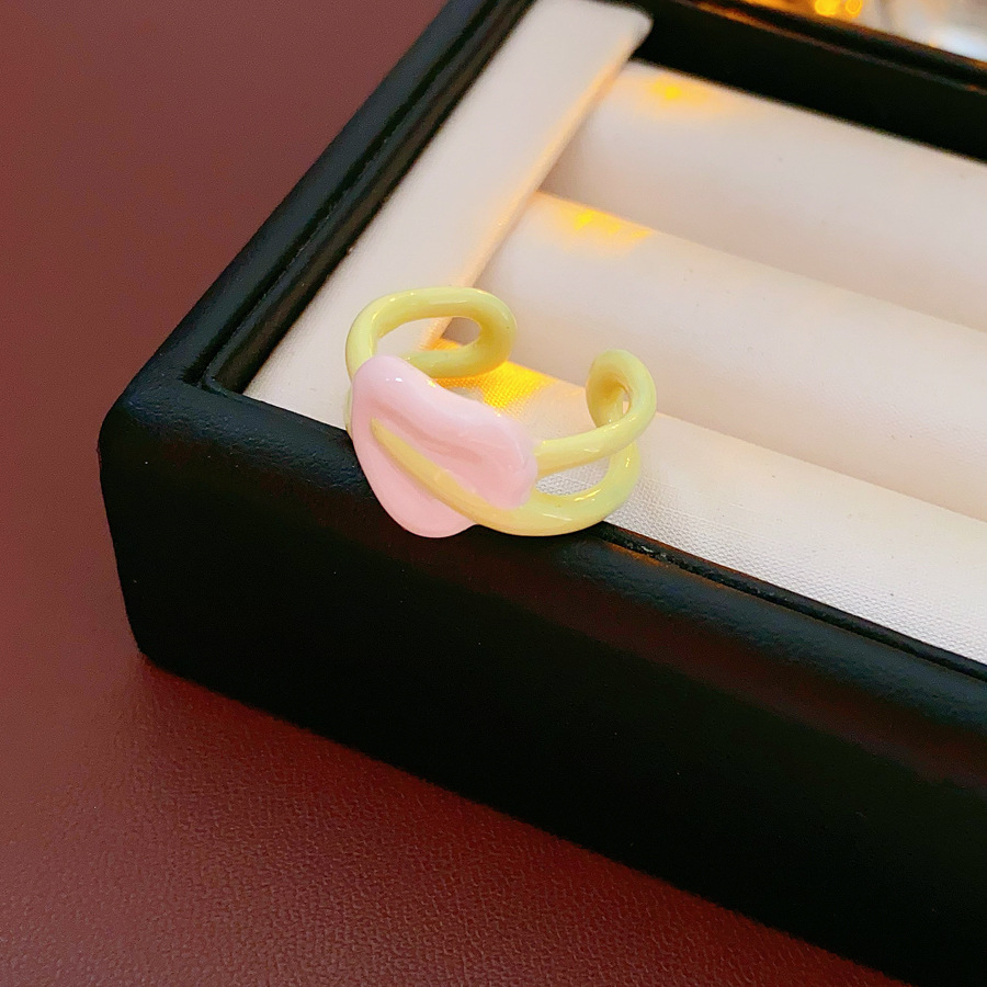 7:7#Ring-yellow-pink-love