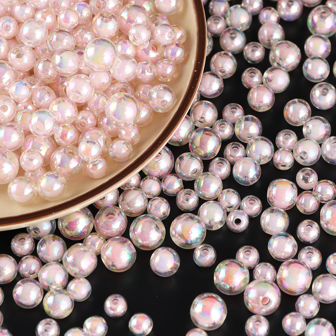 Pale pink 10mm/Aperture: 2mm 95psc/bag/50g