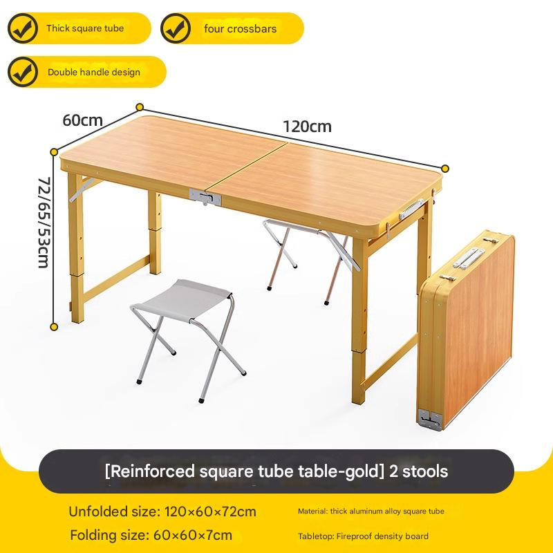 120*60 single table   2 cloth stools