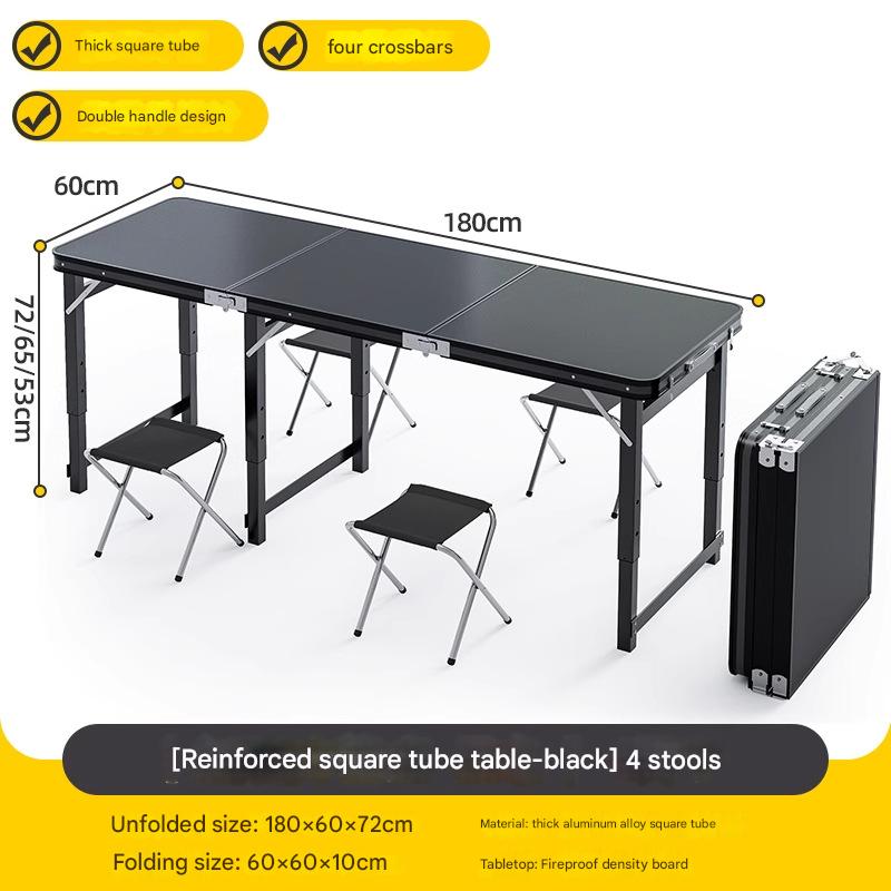 180*60 table 2 stools