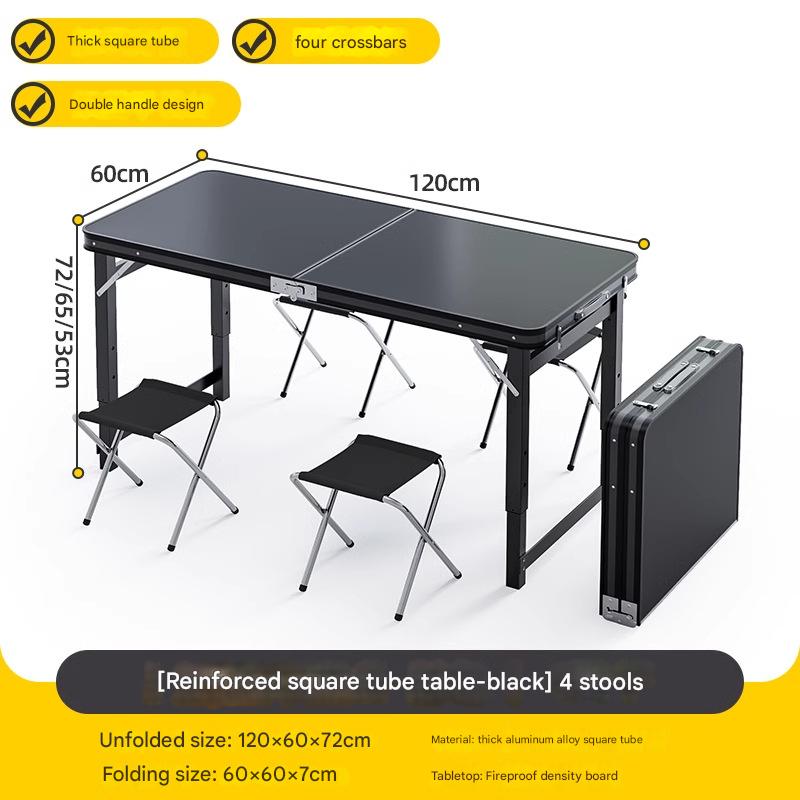 120*60 table 4 stools