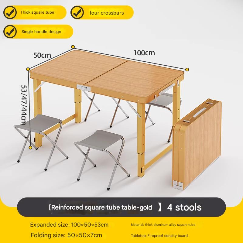 100*50 single table   4 cloth stools